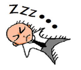 headbig longuface salaryman sticker #12427033