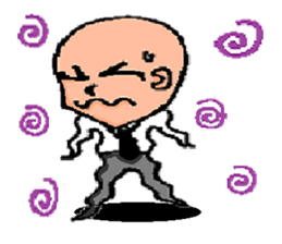 headbig longuface salaryman sticker #12427048