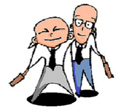 headbig longuface salaryman sticker #12427052