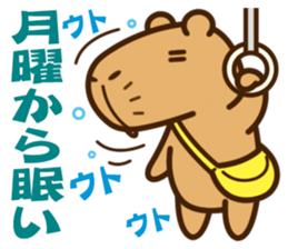 Always sleepy capybara. sticker #12428177