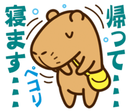 Always sleepy capybara. sticker #12428185