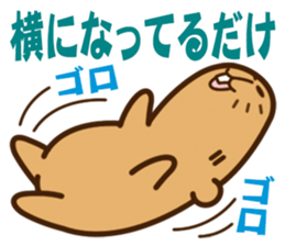 Always sleepy capybara. sticker #12428186