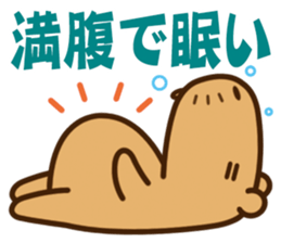 Always sleepy capybara. sticker #12428187
