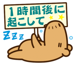 Always sleepy capybara. sticker #12428192