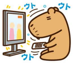 Always sleepy capybara. sticker #12428195