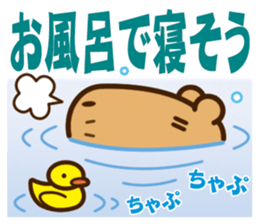 Always sleepy capybara. sticker #12428198