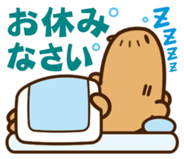 Always sleepy capybara. sticker #12428205
