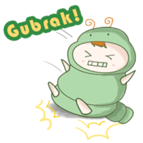 Ulat ijo sticker #12428258