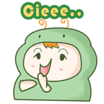 Ulat ijo sticker #12428269