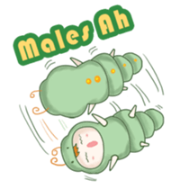 Ulat ijo sticker #12428271