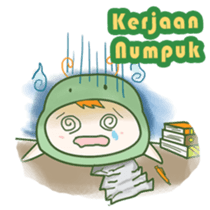 Ulat ijo sticker #12428275