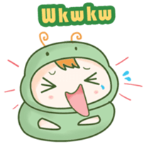 Ulat ijo sticker #12428284