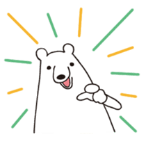 Polar bear of loose character -second- sticker #12428775