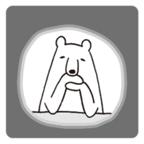 Polar bear of loose character -second- sticker #12428780