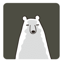 Polar bear of loose character -second- sticker #12428781