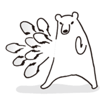 Polar bear of loose character -second- sticker #12428789