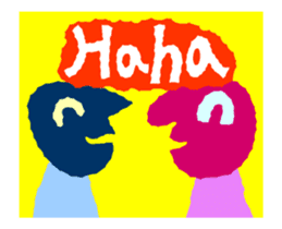 Cute and simple animation sticker #12429414