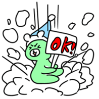 Snow animals and dear sticker #12429878