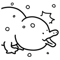 Snow animals and dear sticker #12429880