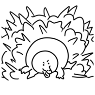 Snow animals and dear sticker #12429881