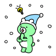 Snow animals and dear sticker #12429884