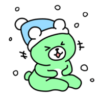 Snow animals and dear sticker #12429888