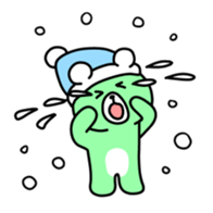 Snow animals and dear sticker #12429889