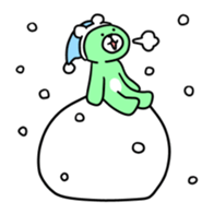 Snow animals and dear sticker #12429891