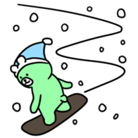 Snow animals and dear sticker #12429892