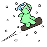 Snow animals and dear sticker #12429893