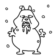 Snow animals and dear sticker #12429900