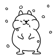 Snow animals and dear sticker #12429903