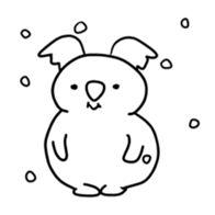 Snow animals and dear sticker #12429906