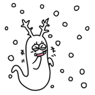 Snow animals and dear sticker #12429909