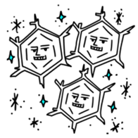 Snow animals and dear sticker #12429914