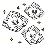 Snow animals and dear sticker #12429915