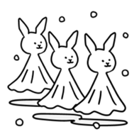 Snow animals and dear sticker #12429917