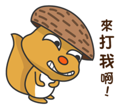 Super cute little squirrel sticker #12430624