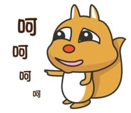 Super cute little squirrel sticker #12430629