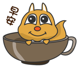 Super cute little squirrel sticker #12430636