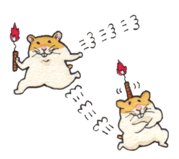 Very cute hamster sticker sticker #12431854
