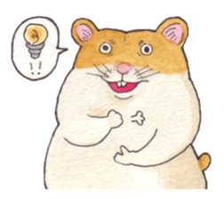 Very cute hamster sticker sticker #12431859