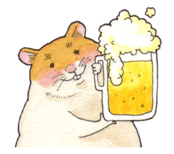 Very cute hamster sticker sticker #12431863