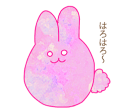 rabbit whose color is like a dream sticker #12431910