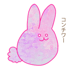 rabbit whose color is like a dream sticker #12431911