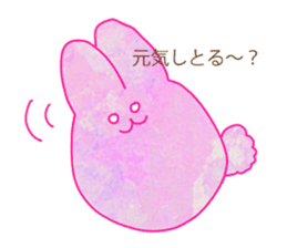 rabbit whose color is like a dream sticker #12431912