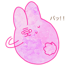 rabbit whose color is like a dream sticker #12431919