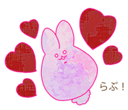 rabbit whose color is like a dream sticker #12431921