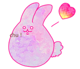 rabbit whose color is like a dream sticker #12431922