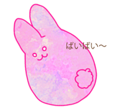 rabbit whose color is like a dream sticker #12431925